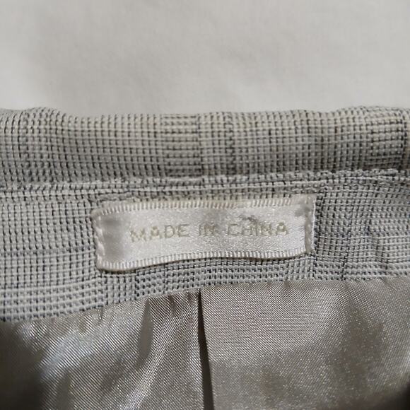 Stacy Adams Gold 40R Pale Grey Windowpane Fully-Lined Two-Botton Sport Coat - Picture 14 of 14